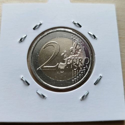 2 euro coin used, commemorative 75th anniversary Kostis Palamas 2018