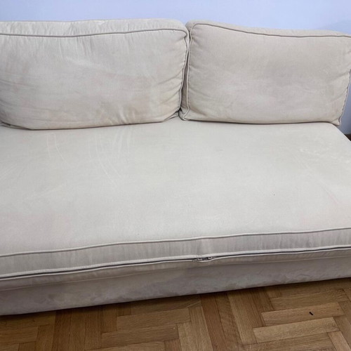 Suede two-seater sofa like new, very comfortable