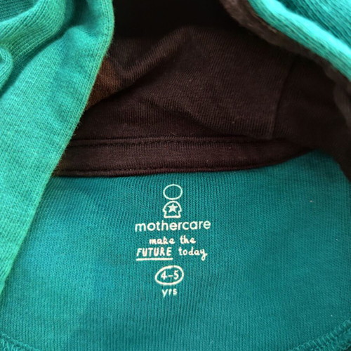Mothercare tracksuit set with hood size 4-5 like new, green