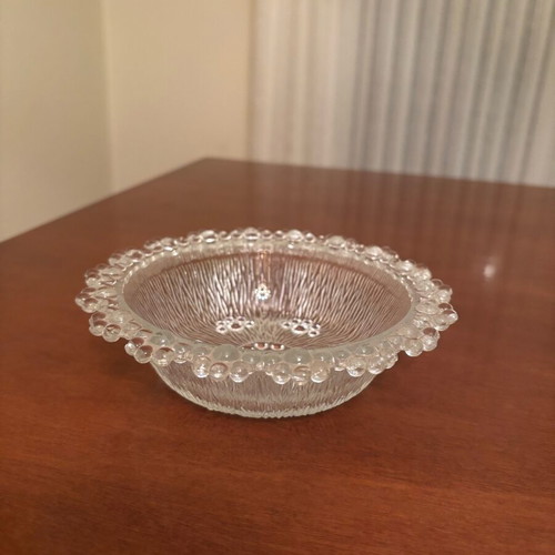 Glass fondant dish like new with impressive design