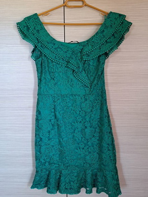 Mohito mini dress, green lace