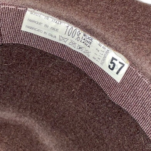 Fedora hat brown like new, size 57