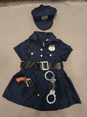 Carnival costume police girl 5-7 years like new