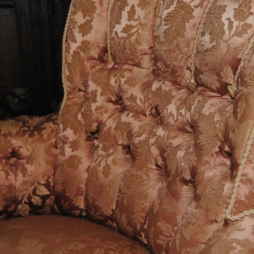 Old Victorian small boudoir armchair used