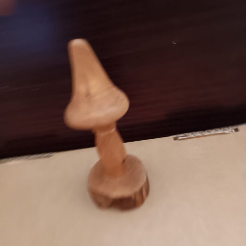 Wooden decorative mushroom like new, handmade