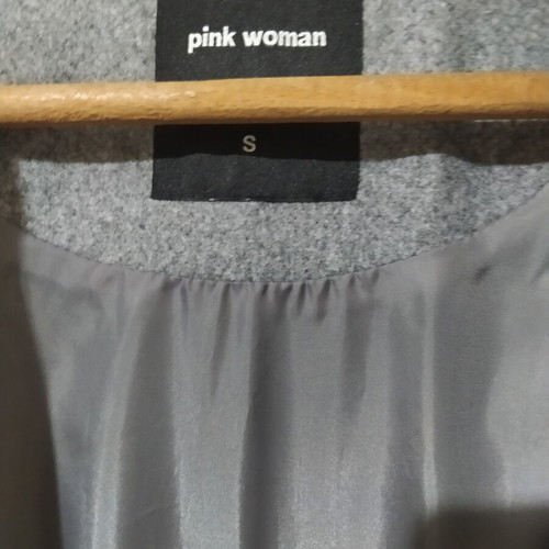 Pink Woman grey coat size small
