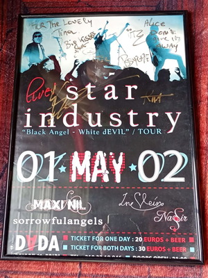 Star Industry Signed Concert Poster 1 May 2002, used