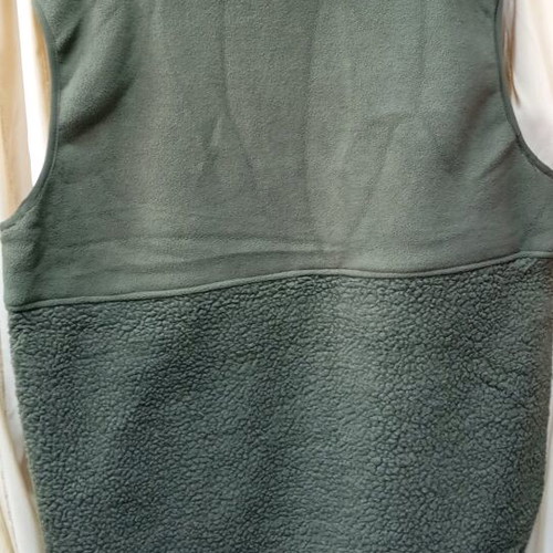 Fleece sleeveless men's vest new green with zipper