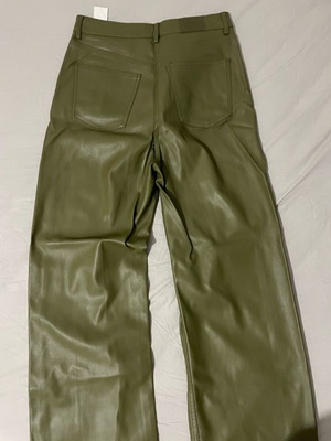 Pull&Bear leather pants olive used