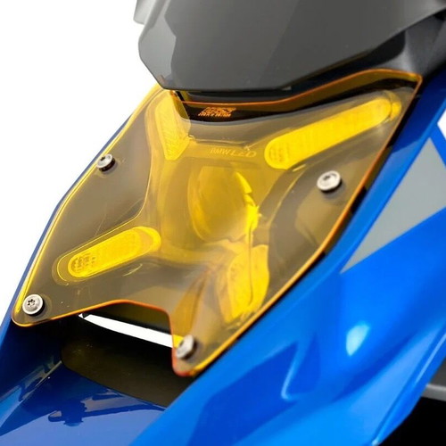 BMW R 1300 GS 23-24 headlight protective lens like new, yellow fluo