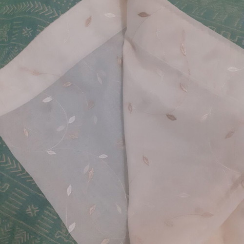 Curtain ready sewn, new, transparent ecru 1.70×2.80 m