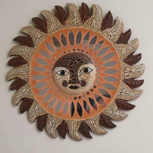 Wooden hanging wall decor 40 cm diameter in excellent condition