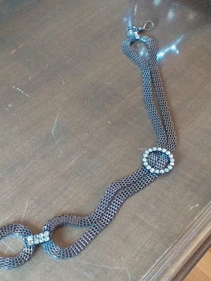 Jewelry belt used, metal, 65 cm waist