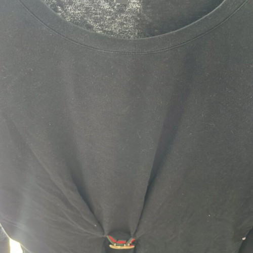 Gucci black top/blouse used with long sleeves and signature GG logo
