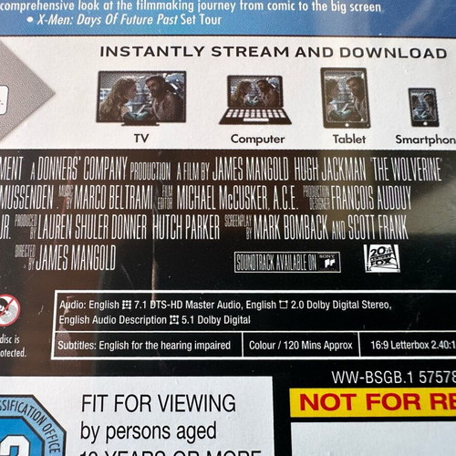 Wolverine 2 movies Blu-Ray with English subtitles, like new