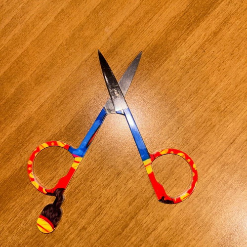 Children's scissors used, slightly oxidized