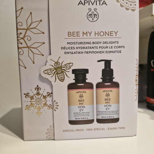 Apivita Bee My Honey moisturizing shower gel 250ml and body milk 200ml new