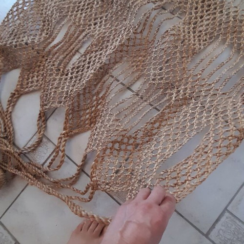Handmade hammock used, about 3 meters, rope material, from Indonesia