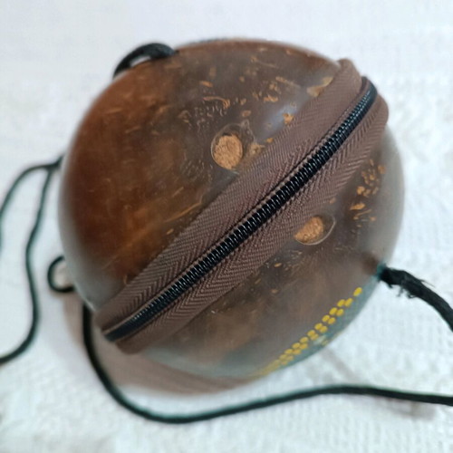 Handmade coconut shoulder bag used