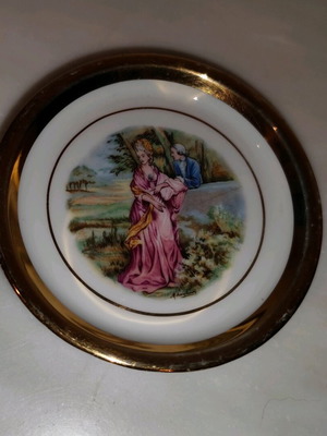 Πιατάκι vintage Zeh Bavaria μεταχειρισμένο με παράσταση Fragonard