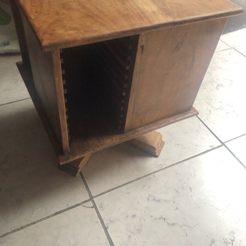 Handmade CD cabinet for 48 CDs like new, unique rotating