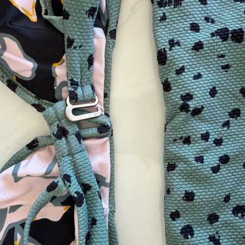 Bikini set like new, reversible black and khaki, size S