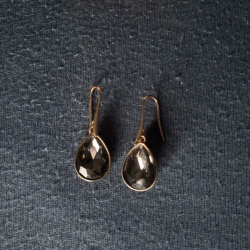 Diamond earrings like new made of stainless steel silver