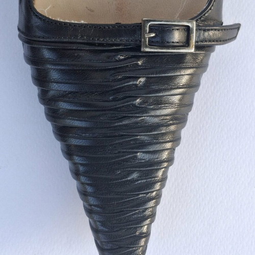 Maxime leather pumps size 37 like new, black, low heel