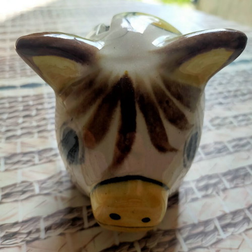 Decorative ceramic pig figurine