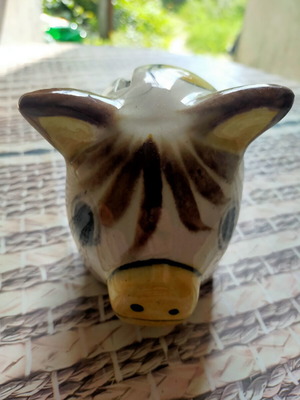 Decorative ceramic pig figurine