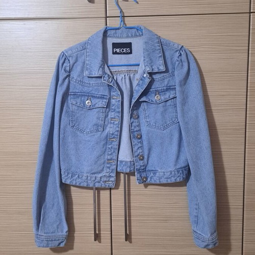 Pieces denim jacket, blue, size S