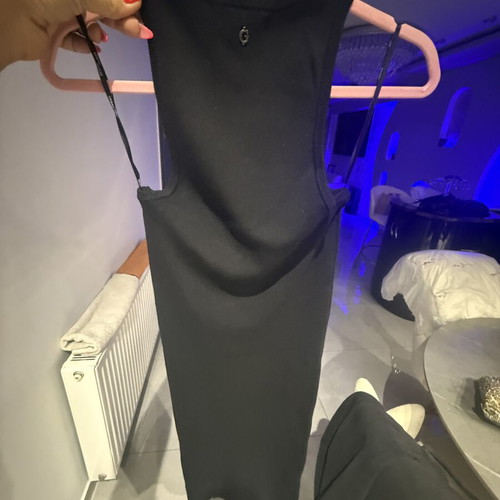 Guess knit dress large new black
