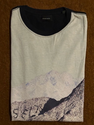 Diesel men's T-shirt like new, size L, black and white