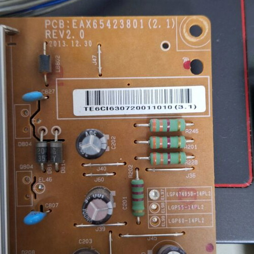 Lg circuit board used with power supply from TV