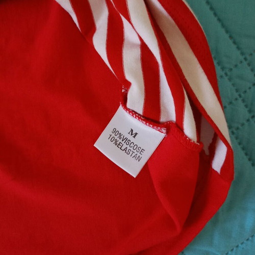 Zazu red-white striped summer top like new, size M