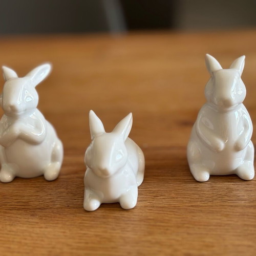 Ceramic rabbits like new decorative pieces 5-9 cm