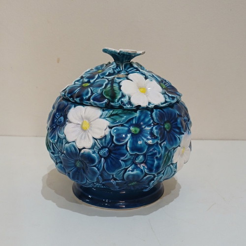 Vintage Japan 70s Fondantiere with Floral Relief Pattern