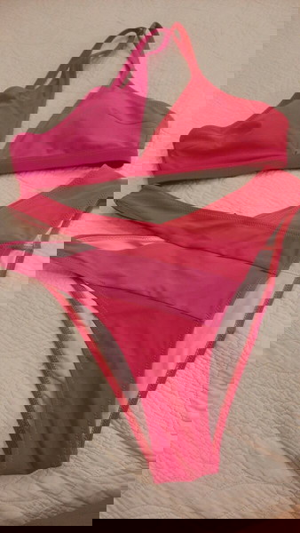 Shein bikini color block