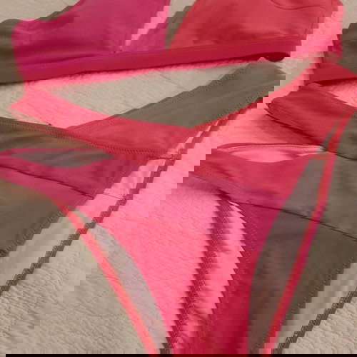 Shein bikini color block