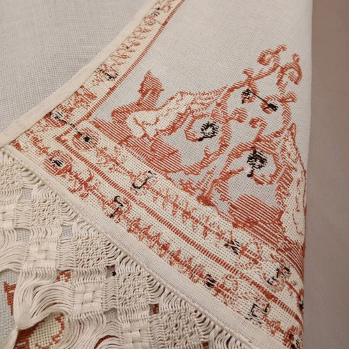 Embroidered handmade table runner new, size 117x48
