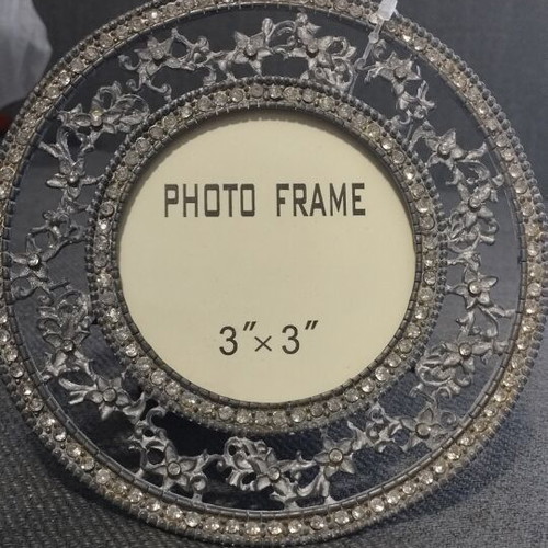 Trimar photo frame 3x3" new, vintage style with rhinestones
