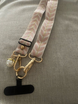 Mobile phone strap new in pink color