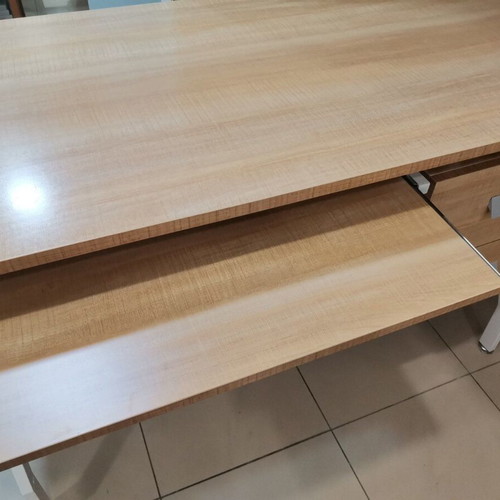 Sonoma wooden desk with metal legs, like new