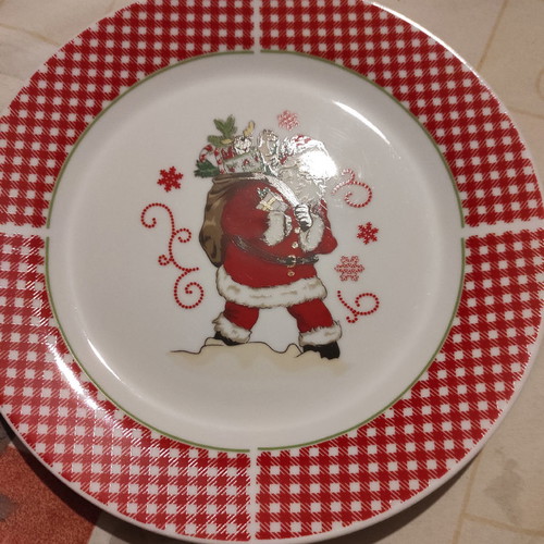 Christmas platter used, large for serving or gift