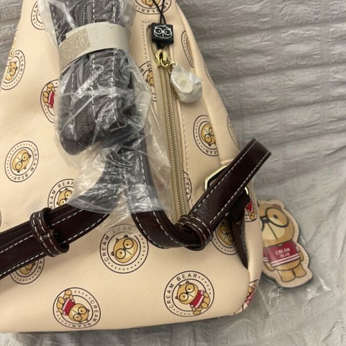 Cream Bear backpack, beige
