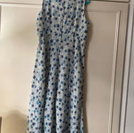 Women's floral maxi dress XL used, light blue colors, made in USA