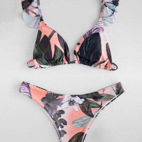 Decoro floral bikini swimsuit like new with pareo, size M 38 10