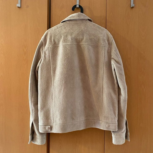 All Saints Hopper buffed suede trucker jacket new, size M