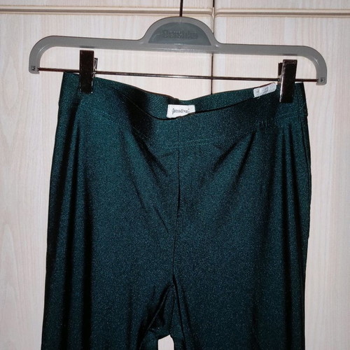 Shiny leggings used, dark green color