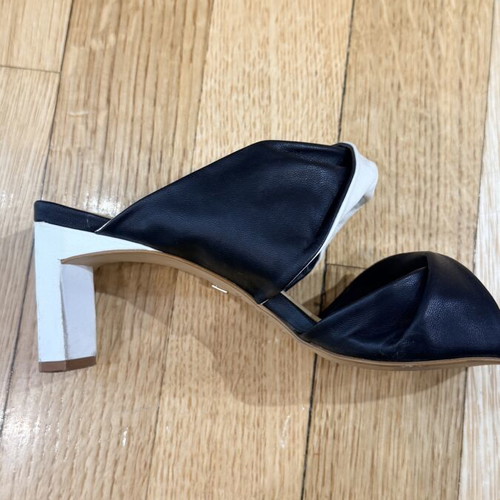 Carrano leather mules like new, black and white, size 38